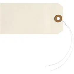 RAJA Hängeetiketten Karton, Metall Beige 5,1 x 10 cm 1000 Stück