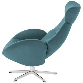 Sofa.de Fernsehsessel Globe Mikrofaser 79 x 111 x 84 cm türkis/petrol drehbar