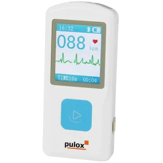 pulox EKG-Gerät PM10 - Mobiles Einkanal EKG mit USB und PC Software weiß