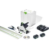 Festool Тauchsäge TSC 55 KEBI-Plus/XL-FS inkl. 2 x 5,0 Ah Akku + Doppelladegerät + Systainer SYS 3 + Führungsschiene