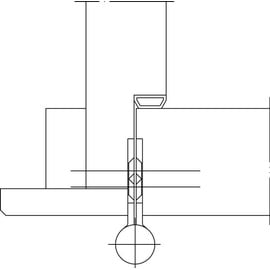 Simonswerk Türband Q1 DIN re.Band-L.140mm Oberfläche verzinktfür stumpf einschlagende Türen