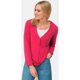 GOLDNER Kaschmirstrickjacke mit V-Ausschnitt Pink 24