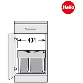 HAILO Raumspar Tandem 12 l Grau