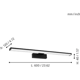 EGLO LED Spiegelleuchte Pandella 1 schwarz