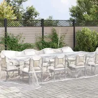 VidaXL Transparente Plane mit Ösen 4x12 m Polyethylen