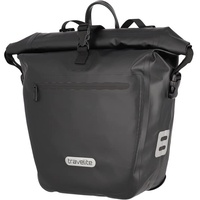 Travelite BASICS FOR BIKES - große Fahrradtasche Gepäckträger wasserdicht, mit abnehmbaren Schultergurt und Rolltop Verschluss, 20 Liter, 1.1kg