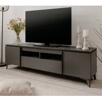 Furn.design TV-Lowboard grau, Schiefer 177 cm 6 Fächer, modern,