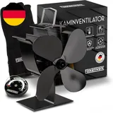 Ofenventilator Ohne Strom - Leiser Kaminventilator Mit 4 Blättern - Effizienter