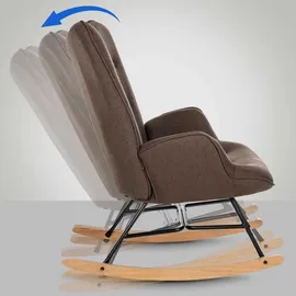 CLP Schaukelstuhl Sanka Braun,