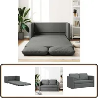 Bodensofa mit Schlaffunktion Dunkelgrau 112x174x55 cm Stoff - Bodensofa - Schlafcouch - Gästebett - Couchtisch - Wohnzimmermöbel