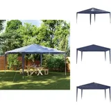 Vidaxl - Partyzelt 4x4 m Blau - Outdoor-Pavillon - Gartenpavillon - Partyzelt Blau - Sonnenschutz - Wetterfestes Zelt