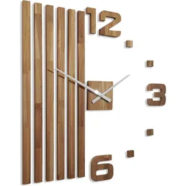 Flexistyle 3D-Wanduhr 100 cm 100 cm braun