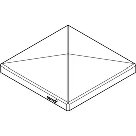 OSMO Pfostenkappe Typ D 10 x 10 cm Aluminium Grau