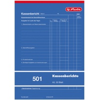 Herlitz Kassenberichtsblock A5, 50 Blatt
