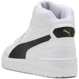 Puma Shuffle Downtown Mid Herren Weite M Weiß/Schwarz/Gold 40