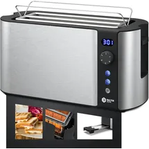 Balter Home Balter Toaster TS-04-LCD Silver Langschlitz,