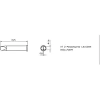 Weller Lötspitze Serie XT, Meißelform, XT D/4,6 x 0,8