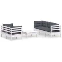 vidaXL Garten-Lounge-Set 6-tlg. anthrazit Kiefernholz