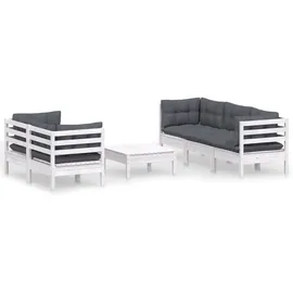 vidaXL Garten-Lounge-Set 6-tlg. anthrazit Kiefernholz