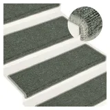 vidaXL Stufenmatten 15 Stk. 65x21x4 cm Dunkelgrün Rechteckiger Rand