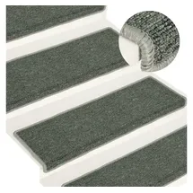 vidaXL Stufenmatten 15 Stk. 65x21x4 cm Dunkelgrün Rechteckiger Rand