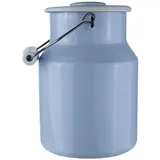 RIESS Milchkanne mit Deckel 1.5 Liter, Emaille in pastell-blau