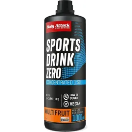 Body Attack Zero Sports Drink Multifrucht Drink 1000 ml
