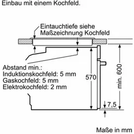 Bosch Herdset BOSCH Backofen Schnellaufheizung + Induktionskochfeld QuickStart autark 60 cm - Schwarz
