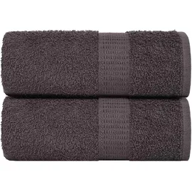 vidaXL Handtuchset 50 x 100 cm anthrazit 2 St.