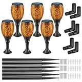 Tectake tectake® 6er Set Solarleuchten Flare, 6