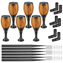 Tectake tectake® 6er Set Solarleuchten Flare, 6
