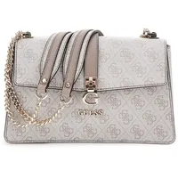 GUESS Schultertasche Zamira Dark Taupe Logo