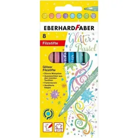 Eberhard Faber Glitzer Fasermaler 8 St. Pastell