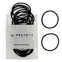 Heliums Dünne Haargummis, 2 mm, für feines Haar, 40 Stück, 4,4 cm Durchmesser, mittlerer Halt, Schwarz