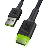 Green Cell USB-A auf USB-C 1,2 m Grün/Schwarz