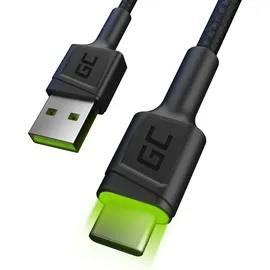 Green Cell USB-A auf USB-C 1,2 m Grün/Schwarz