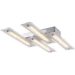 28,8 Watt LED Decken Lampe Wohnraum Beleuchtung quadratisch Kristall Leuchte Globo 68056D5