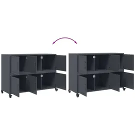 vidaXL Sideboard Anthrazit 100,5x39x72 cm Stahl