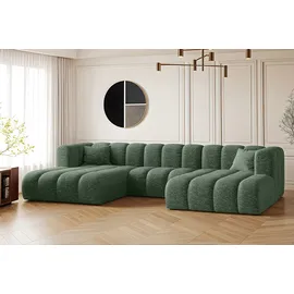 kaiser möbel Ecksofa, U-form Sofa Grand modular stoff Haga Grün - Grün
