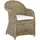 Beliani Gartensessel Susua Rattan 54 x 87 x 67 cm Cremeweiß mit Kissen