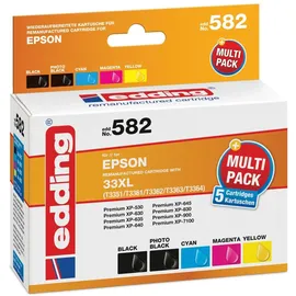 edding kompatibel zu Epson 33XL CMYK + photoschwarz