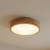 LINDBY Tanju 8 dimmbar Holz/weiß Ø40 cm