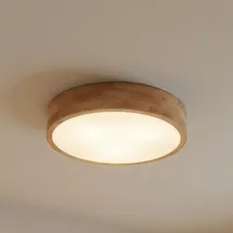 LINDBY Tanju 8 dimmbar Holz/weiß Ø40 cm
