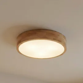 LINDBY Tanju 8 dimmbar Holz/weiß Ø40 cm