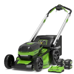 Greenworks 24V+24V Rasenmäher SP 46cm mit 4x 4Ah Akkus