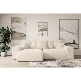 altdecor Ecksofa Ottomane links ESKAR-L 266x176x72 Taupe Cord