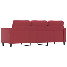 vidaXL 3-Sitzer-Sofa Weinrot 180 cm Kunstleder