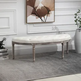 Homcom Polsterbank Vintage Beige 142 x 49 x 49 cm
