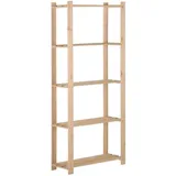 vidaXL Lagerregal Massivholz 80x28,5x170 cm braun