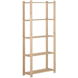 vidaXL Lagerregal Massivholz 80x28,5x170 cm braun
